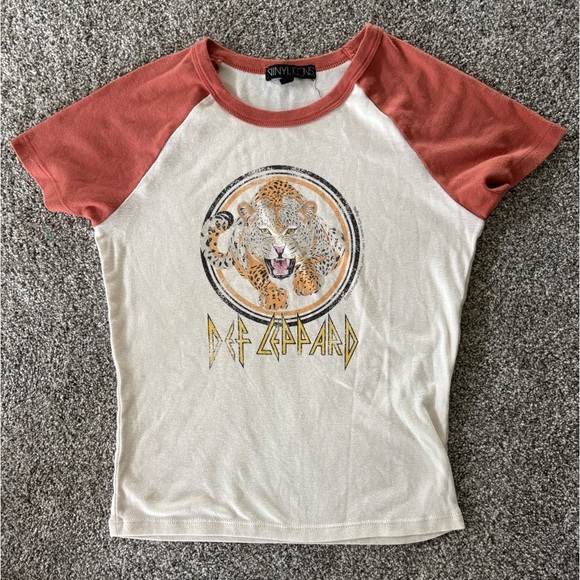 DEF LEPPARD RAGLAN SHORT SLEEVE T-SHIRT - Picture 1 of 4